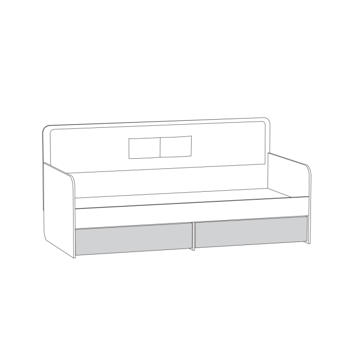 Кровати одноярусные, Кровать Вуди 11.02