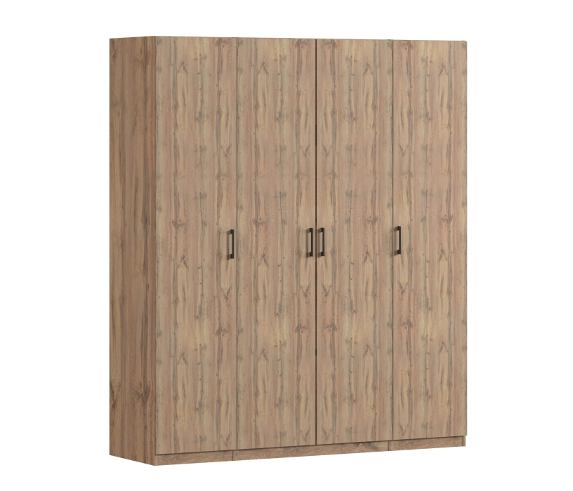 Для одежды, Шкаф четырехдверный Макс 2000 мм, вариант №2 (ЛДСП, корпус дуб вотан)