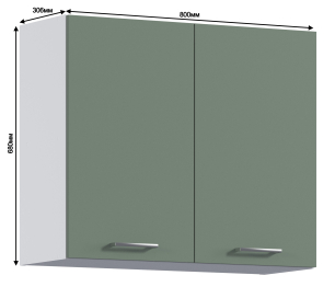 Оливер шкаф 2 дв 80х68 см