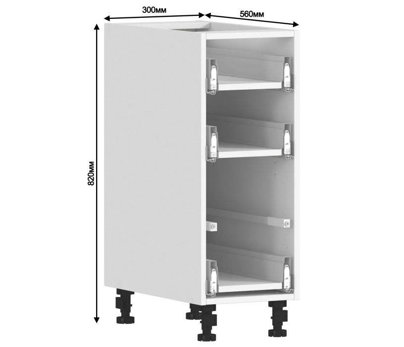 Напольные, Квадро стол 2 ящ 80х82 см