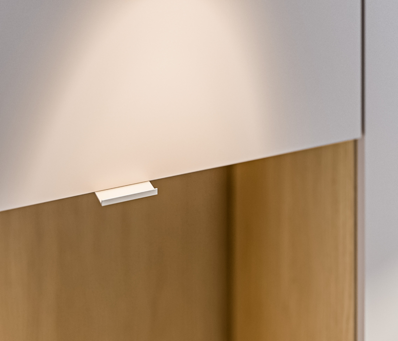 Настенные полки, Полка Афина СБ-3320 Дуб Винченца/Кашемир серый