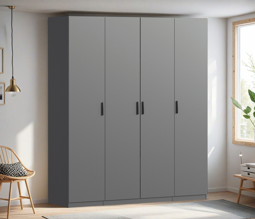 Для одежды, Шкаф четырехдверный Макс 2000 мм, вариант №1 (ЛДСП)