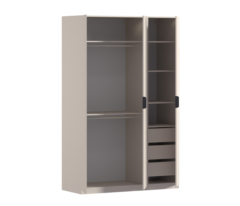 Для одежды, Шкаф трехдверный Макс 1500 мм, вариант №2 (ЛДСП/МДФ)