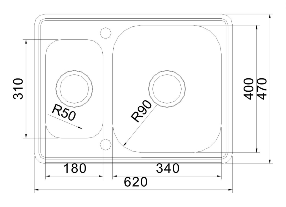 Кухонные мойки, Мойка Oulin OL-0304