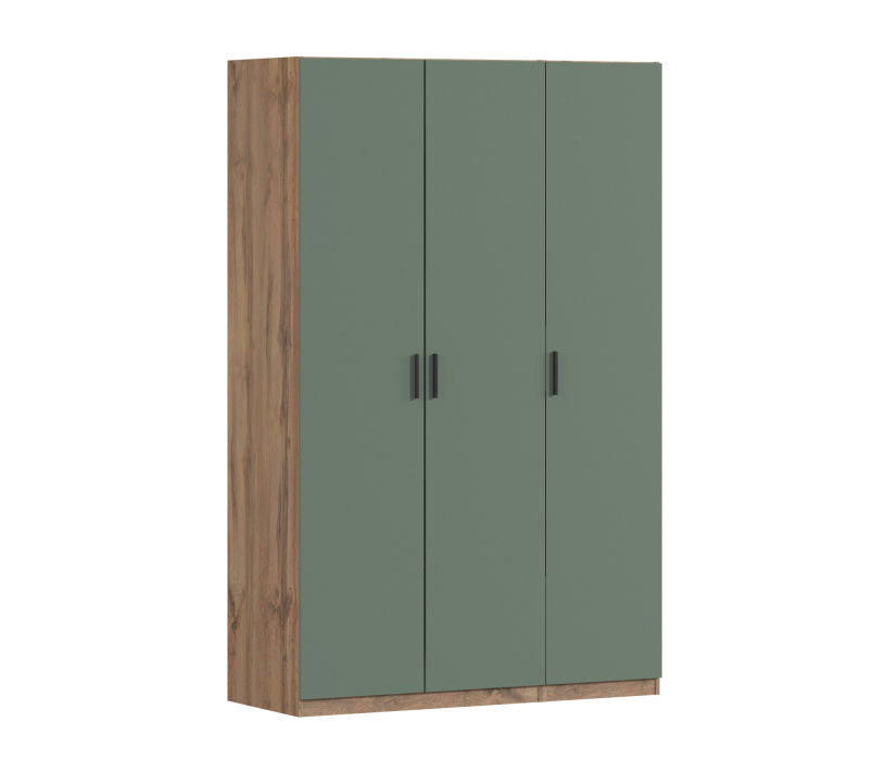 Для одежды, Шкаф трехдверный Макс 1500 мм, вариант №2 (ЛДСП, корпус дуб вотан)
