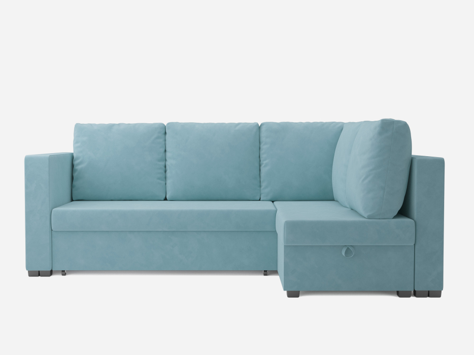 Диваны угловые в гостиную, Угловой диван Монако, велюр Luna