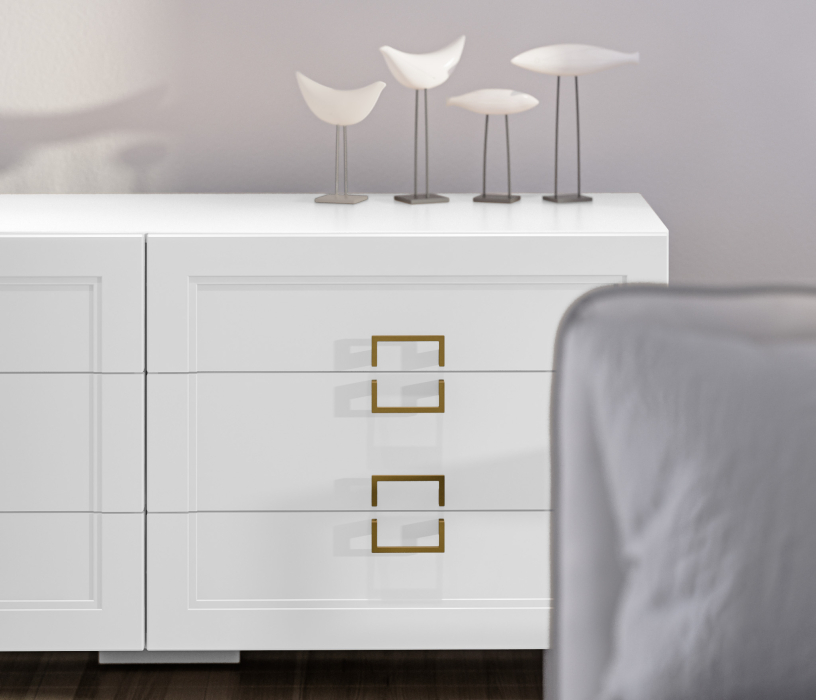 Комоды, Комод Ассоль СБ-3435 Белый/МДФ Белый