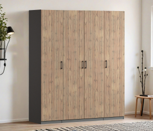 Шкаф четырехдверный Макс 2000 мм, вариант №2 (ЛДСП)