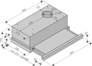 Кухонная вытяжка Helena Silver 50