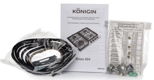 Газовая варочная панель Konigin Blaze 604 Закаленное стекло