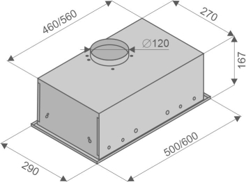 Кухонная вытяжка Inbox Plus Inox 60