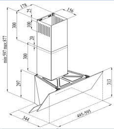 Кухонная вытяжка Oriole Black 60