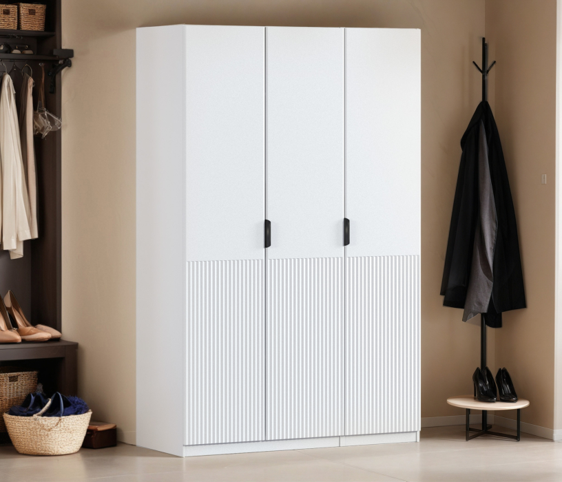 Для одежды, Шкаф трехдверный Макс 1500 мм, вариант №2 (ЛДСП/МДФ)