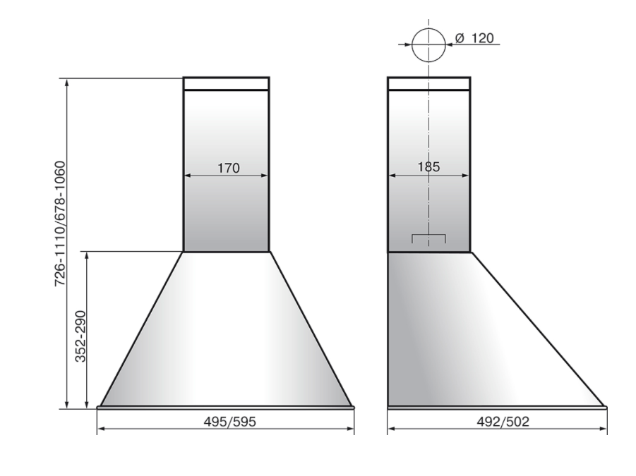 Вытяжки, Кухонная вытяжка ELIKOR Эпсилон 60П-430-П3Л
