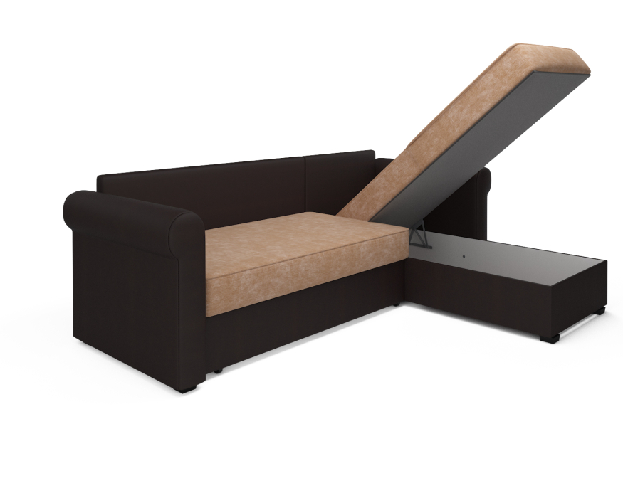 Диваны угловые в гостиную, Угловой диван Стивен, микровелюр и экокожа