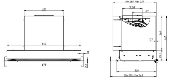 Кухонная вытяжка ELIKOR Sense Glass 60П-1000
