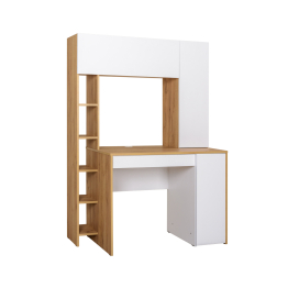 Стол компьютерный Комфорт 12.71, дуб золотой крафт, белая аляска