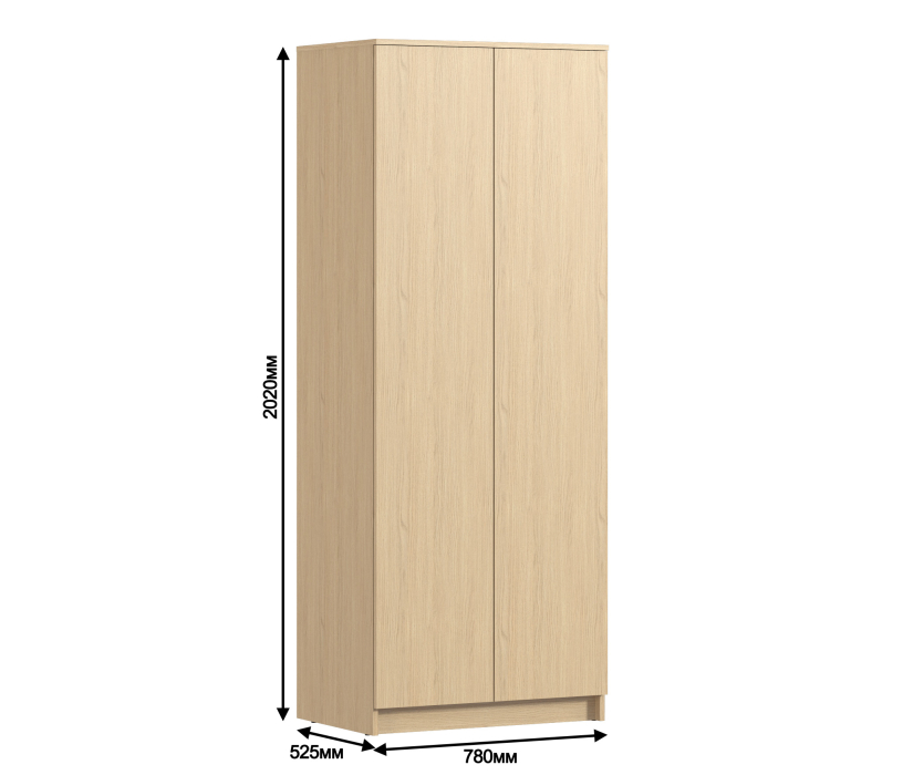 Шкафы распашные, Шкаф 2 дверный Леон СБ-3361