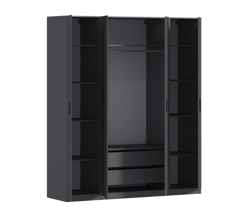 Для одежды, Шкаф четырехдверный Макс 2000 мм, вариант №1 (ЛДСП)