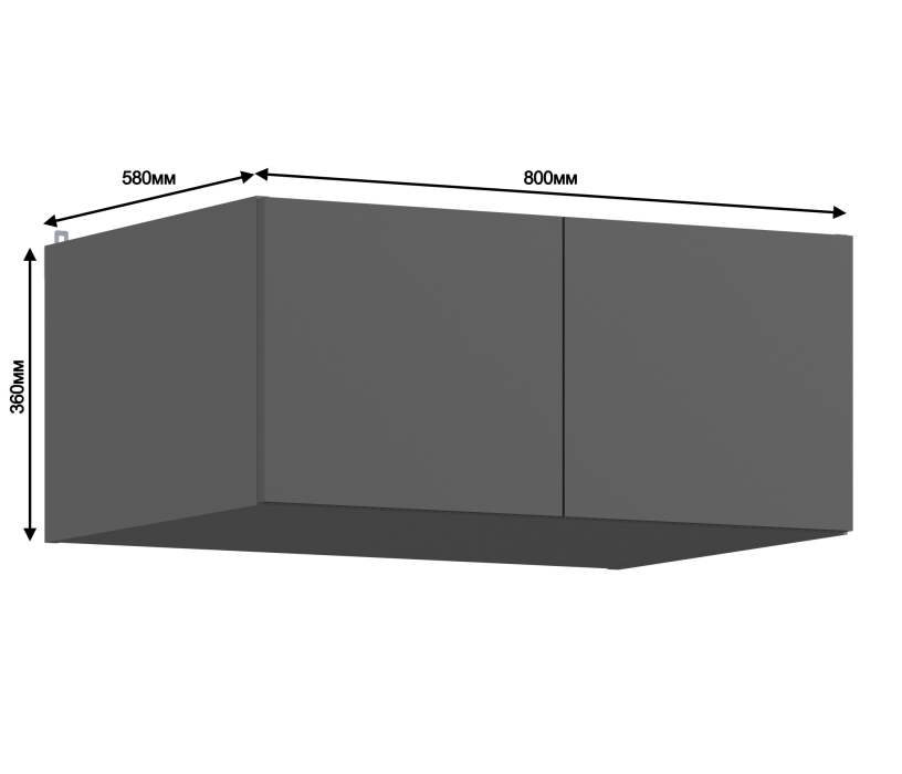 Леон, Леон шкаф навесной 2 дв 80х36 см