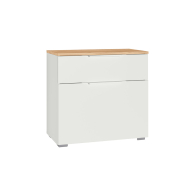 Тумбы, Тумба для обуви Октава 16.127, белая шагрень, дуб золотой крафт