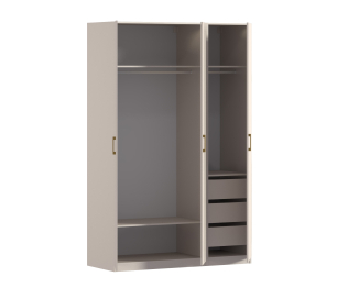 Шкаф трехдверный Макс 1500 мм, вариант №4 (ЛДСП)