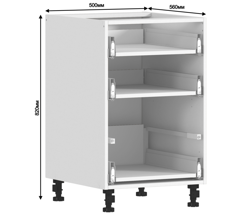 Корпус, Регина корпус для стола 3 ящ 50х82 см
