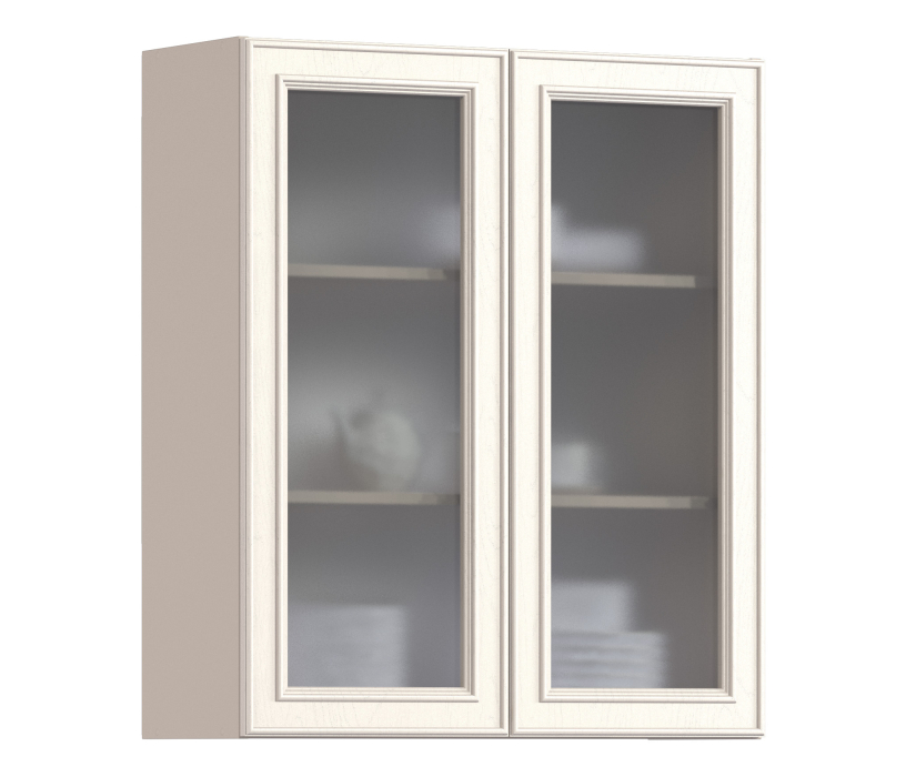 Классика, Классика шкаф навесной со стеклом 2 дв 80х93 см