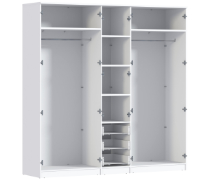 Шкаф 5-ти дверный Николь СБ-2594/1 Белый